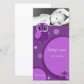 Baby Uil Aankondiging (Voorkant / Achterkant)