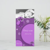 Baby Uil Aankondiging (Staand voorkant)