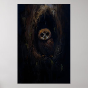 Baby Uil Boomholte Donkere Academie, Drieuw Muren Poster