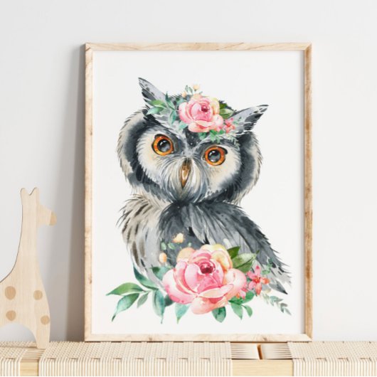Baby Uil Bosdieren Kinderdagverblijf | Leuke Muurp Poster