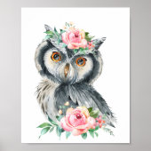 Baby Uil Bosdieren Kinderdagverblijf | Leuke Muurp Poster (Voorkant)