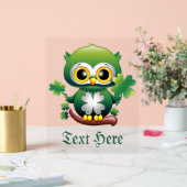 Baby Uil Cute St Patrick Cartoon Acryl Bord (Huwelijk)