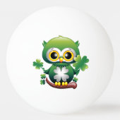 Baby Uil Cute St Patrick Cartoon Pingpongbal (Achterkant)