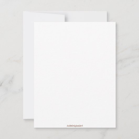 Baby Uil "Denken aan jou!"Opmerking Kaart terug is (Achterkant)