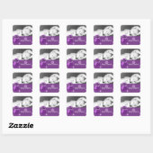 Baby Uil/ Foto Vierkante Sticker (Vel)