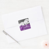 Baby Uil/ Foto Vierkante Sticker (Envelop)