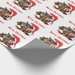 Baby Uil In Kerst Pet en Cadeaupapier