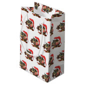 Baby Uil In Kerst Pet Gift Bag Klein Cadeauzakje (Achterkant Gekanteld)