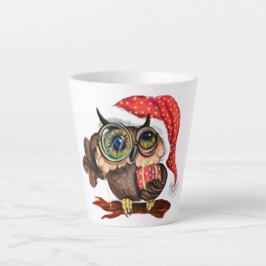 Baby Uil In Pet en Gift Kerst Mok (Voorkant)
