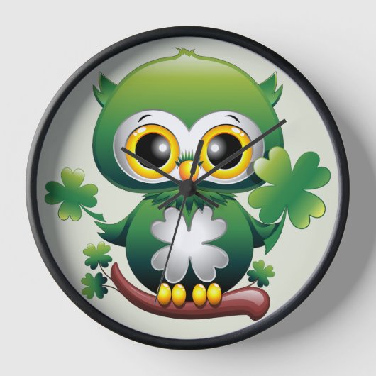 Baby Uil Schattig St Patrick Cartoon (Voorkant)