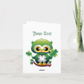 Baby Uil Schattig St Patrick Cartoon (Achterkant)