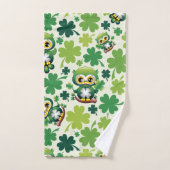 Baby Uil Schattig St Patrick Cartoon Bad Handdoek (Handdoek)