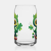 Baby Uil Schattig St Patrick Cartoon Blikvorm Glas (Rechts)