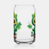 Baby Uil Schattig St Patrick Cartoon Blikvorm Glas (Links)