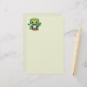 Baby Uil Schattig St Patrick Cartoon Briefpapier