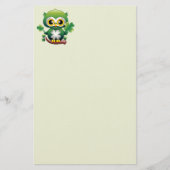 Baby Uil Schattig St Patrick Cartoon Briefpapier (Voorkant)