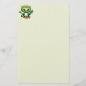 Baby Uil Schattig St Patrick Cartoon Briefpapier (Voorkant)