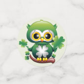 Baby Uil Schattig St Patrick Cartoon Confetti (Kleine voorkant)