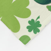Baby Uil Schattig St Patrick Cartoon Fleece Deken (Hoek)