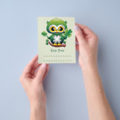 Baby Uil Schattig St Patrick Cartoon Flyer (Hand)