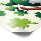 Baby Uil Schattig St Patrick Cartoon Foto Afdruk (Hoek)