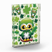 Baby Uil Schattig St Patrick Cartoon Fotoblokken (Links)
