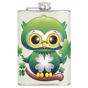 Baby Uil Schattig St Patrick Cartoon Heupfles