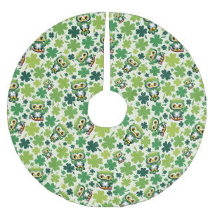 Baby Uil Schattig St Patrick Cartoon Kerstboom Rok
