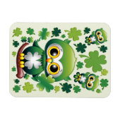 Baby Uil Schattig St Patrick Cartoon Magneet (Horizontaal)