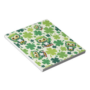 Baby Uil Schattig St Patrick Cartoon Notitieblok
