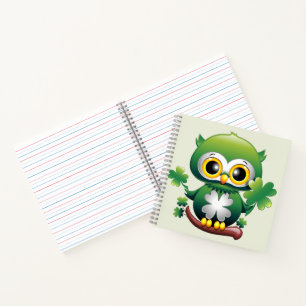 Baby Uil Schattig St Patrick Cartoon Notitieboek