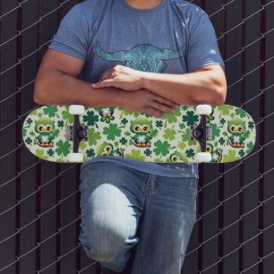 Baby Uil Schattig St Patrick Cartoon Persoonlijk Skateboard