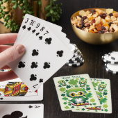 Baby Uil Schattig St Patrick Cartoon Pokerkaarten (Insitu)