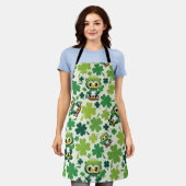 Baby Uil Schattig St Patrick Cartoon Schort (Gedragen)
