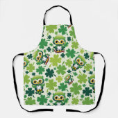 Baby Uil Schattig St Patrick Cartoon Schort (Voorkant)