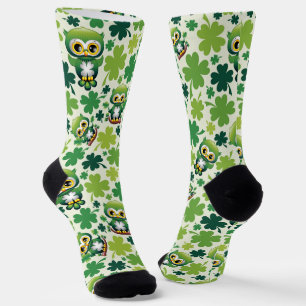 Baby Uil Schattig St Patrick Cartoon Sokken