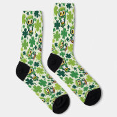 Baby Uil Schattig St Patrick Cartoon Sokken (Rechts)