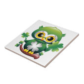Baby Uil Schattig St Patrick Cartoon Tegeltje (Zijkant)
