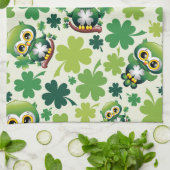 Baby Uil Schattig St Patrick Cartoon Theedoek (Gevouwen)
