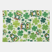 Baby Uil Schattig St Patrick Cartoon Theedoek (Horizontaal)