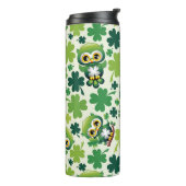 Baby Uil Schattig St Patrick Cartoon Thermosbeker (Gedraaid links)