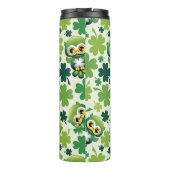 Baby Uil Schattig St Patrick Cartoon Thermosbeker (Achterkant)