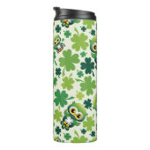 Baby Uil Schattig St Patrick Cartoon Thermosbeker (Geroteerd rechts)