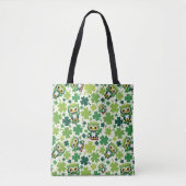 Baby Uil Schattig St. Patrick Cartoon Tote Bag (Voorkant)