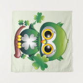 Baby Uil Schattig St Patrick Cartoon Wandkleed (Voorkant (horizontaal))
