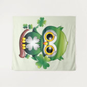 Baby Uil Schattig St Patrick Cartoon Wandkleed (Voorkant (horizontaal))