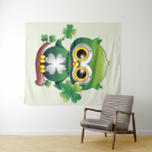 Baby Uil Schattig St Patrick Cartoon Wandkleed (In Situ (horizontaal))