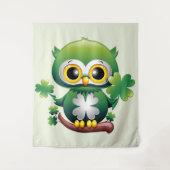 Baby Uil Schattig St Patrick Cartoon Wandkleed (Voorkant)