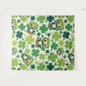 Baby Uil Schattig St Patrick Cartoon Wandkleed (Voorkant (horizontaal))