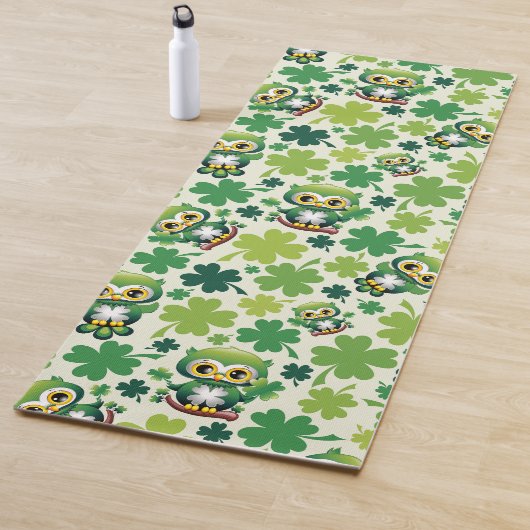 Baby Uil Schattig St Patrick Cartoon Yogamat (In situ)